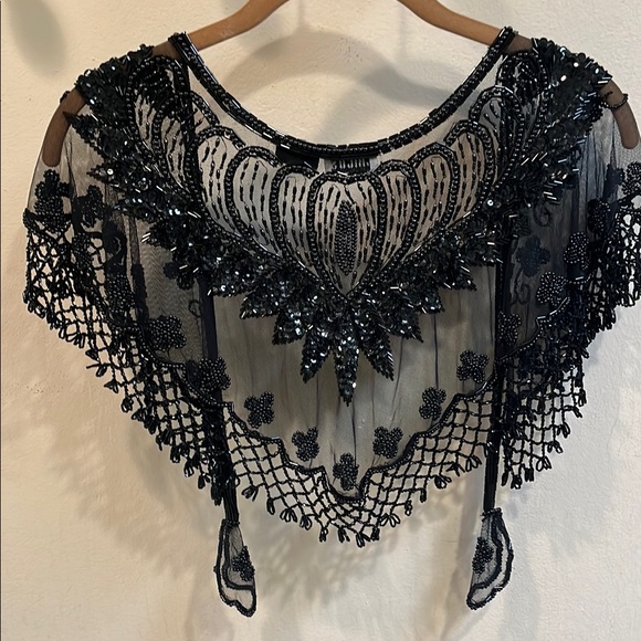 Chico's Black Lace Shawl - Picture 3 of 3
